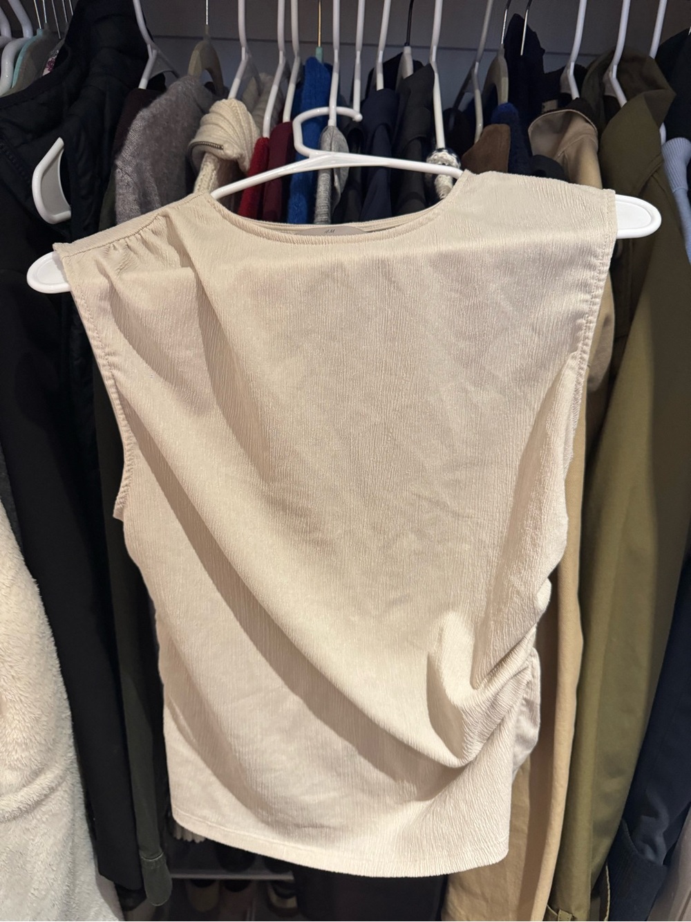 H&M Beige Ribbed Tank Top